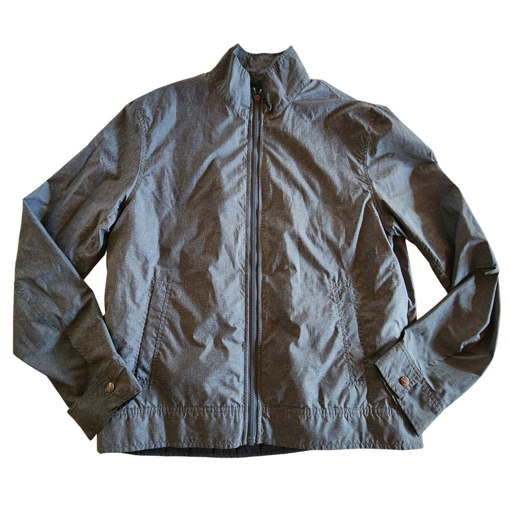 Michael Kors Jacket Mens Medium Gray Windbreaker Bomber Coat Full Zip Lined